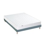 Ensemble matelas ressorts fermes biconiques spectos + sommier made in france - sommier vert c�ladon