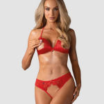 Ensemble soutien - gorge ouvert et string rouge Ensemble soutien - gorge ouvert et string rouge