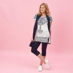 Ensemble tee - shirt, legging et foulard femme - bleu en coton