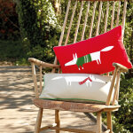 Enveloppe de coussin + coussin foxy rouge 30 x 50 cm