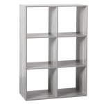 tagre 6 cases effet chne gris mix n' modul