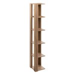 Étagère colonne d'angle effet chêne naturel beige Étagère colonne d'angle effet chêne naturel beige