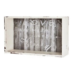 Etagre murale en bois laqu blanc style vintage