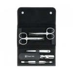 Etui a manucure cuir pleine fleur - 5 pices