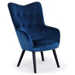 Fauteuil scandinave velours bleu amalecite Fauteuil scandinave velours bleu amalecite