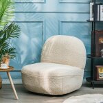 Fauteuil swivel pivotant scandinave design blanc