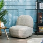 Fauteuil swivel pivotant scandinave design gris