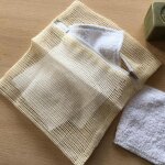 Filet de lavage carrs dmaquillants quadrato en coton