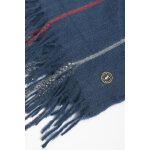 Echarpe rosim  carreaux bleu marine et rouge