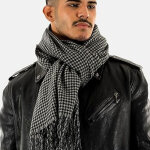 Foulard nessa noir en cachemire joey