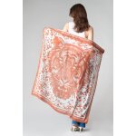 Foulard pivoine orange