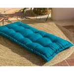 Futon boutons - bleu canard Futon boutons - bleu canard