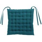 Galette de chaise 36 points zea recycle paon 38 x 38 x 3 cm
