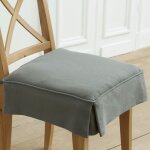 Galette de chaise volants plats galia - gris Galette de chaise volants plats galia - gris