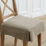 Galette de chaise volant plats galia - marron taupe Galette de chaise volant plats galia - marron taupe