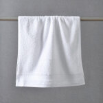 Gant de toilette en coton eponge bouclette 500g atlantique blanc Gant de toilette en coton eponge bouclette 500g atlantique blanc