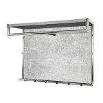 Garderobe murale avec �tag�re dos en mdf d�cor optique b�ton et 8 crochets et 1 tringle en m�tal chrom� ...