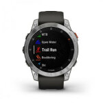 Garmin epix? 010 - 02582 - 01 - bracelet silicone gris - 47 mm