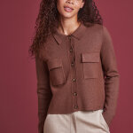 Gilet chocolat marron caramel