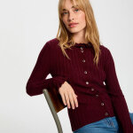 Gilet  col montant bordeaux en viscose