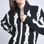 Gilet  contraste - noir et blanc en cachemire