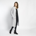 Gilet long col ch�le hardy en viscose gris