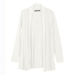 Gilet manches longues femme - ivoire blanc en viscose Gilet manches longues femme - ivoire blanc en viscose