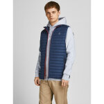Gilet matelass capuche sans manches bleu marine jules remy
