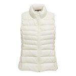 Gilet matelass long col haut blanc en nylon hattie
