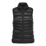 Gilet matelass long col haut noir en nylon lane