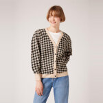 Gilet pied de poule bicolore noir