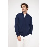 Gilet zippe col montant homme zamil en cachemire bleu marine