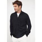 Gilet zippe col montant homme zamil en cachemire noir