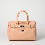 Grand sac  main cuir rose nude pyla buni