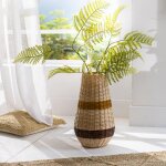 Grand vase en bambou tresse vannier