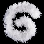 Guirlande de noël boa blanc 1m80 100g en plumes Guirlande de noël boa blanc 1m80 100g en plumes