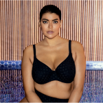 Haut de bikini plongeant - noir Haut de bikini plongeant - noir