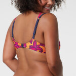 Haut de maillot de bain avec armature multicolore florale