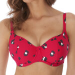 Haut de maillot de bain balconnet armatures rouge