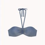 Haut de maillot de bain bandeau à nouer comporta bleu Haut de maillot de bain bandeau à nouer comporta bleu