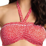 Haut de maillot de bain bandeau rouge