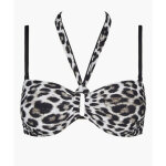 Haut de maillot de bain bandeau sans armatures - marron