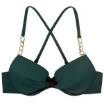 Haut de maillot de bain coques armatures vert filao