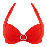 Haut de maillot de bain coques moules plongeant - orange