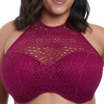 Haut de maillot de bain crop top à armatures elomi indie berry - elomi bain rouge Haut de maillot de bain crop top à armatures elomi indie berry - elomi bain rouge
