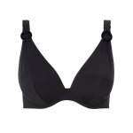 Haut de maillot de bain plongeant armatures - noir