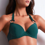 Haut de maillot de bain plongeant - vert