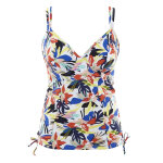 Haut de maillot de bain tankini armatures multicolore