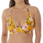 Haut de maillot de bain tour de cou armatures jaune
