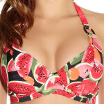 Haut de maillot de bain tour de cou à armatures multicolore watermelon Haut de maillot de bain tour de cou à armatures multicolore watermelon